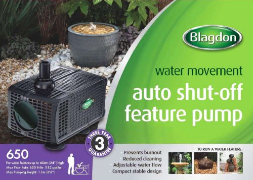 Blagdon Black 650L Per Hour Auto Shut-Off Feature Pump - image 3
