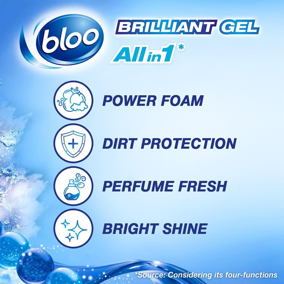 Bloo Brilliant Gel Arctic Ocean Scent Toilet Rim Block 42g 14 Pack - image 2