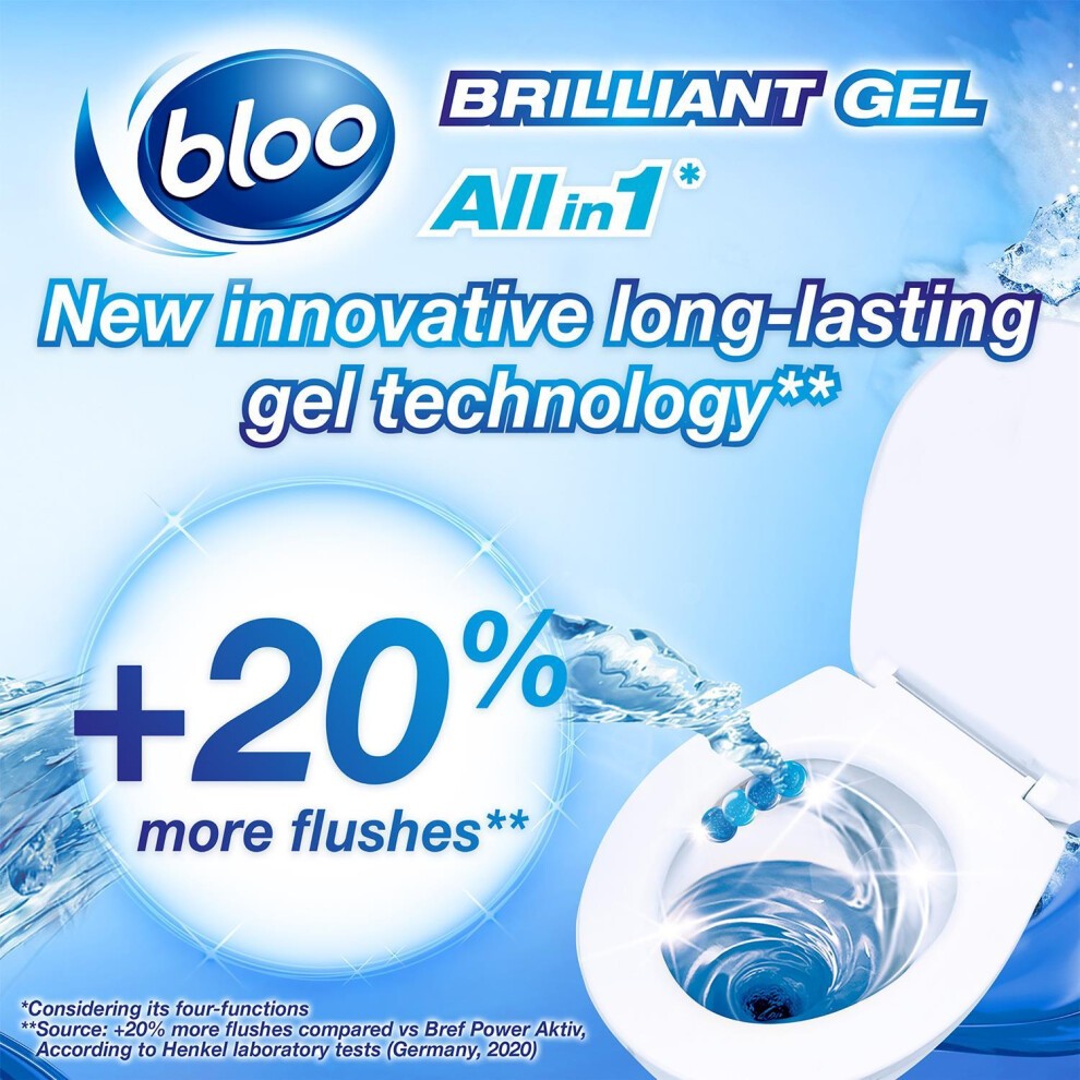 Bloo Brilliant Gel Arctic Ocean Scent Toilet Rim Block 42g 14 Pack - image 3