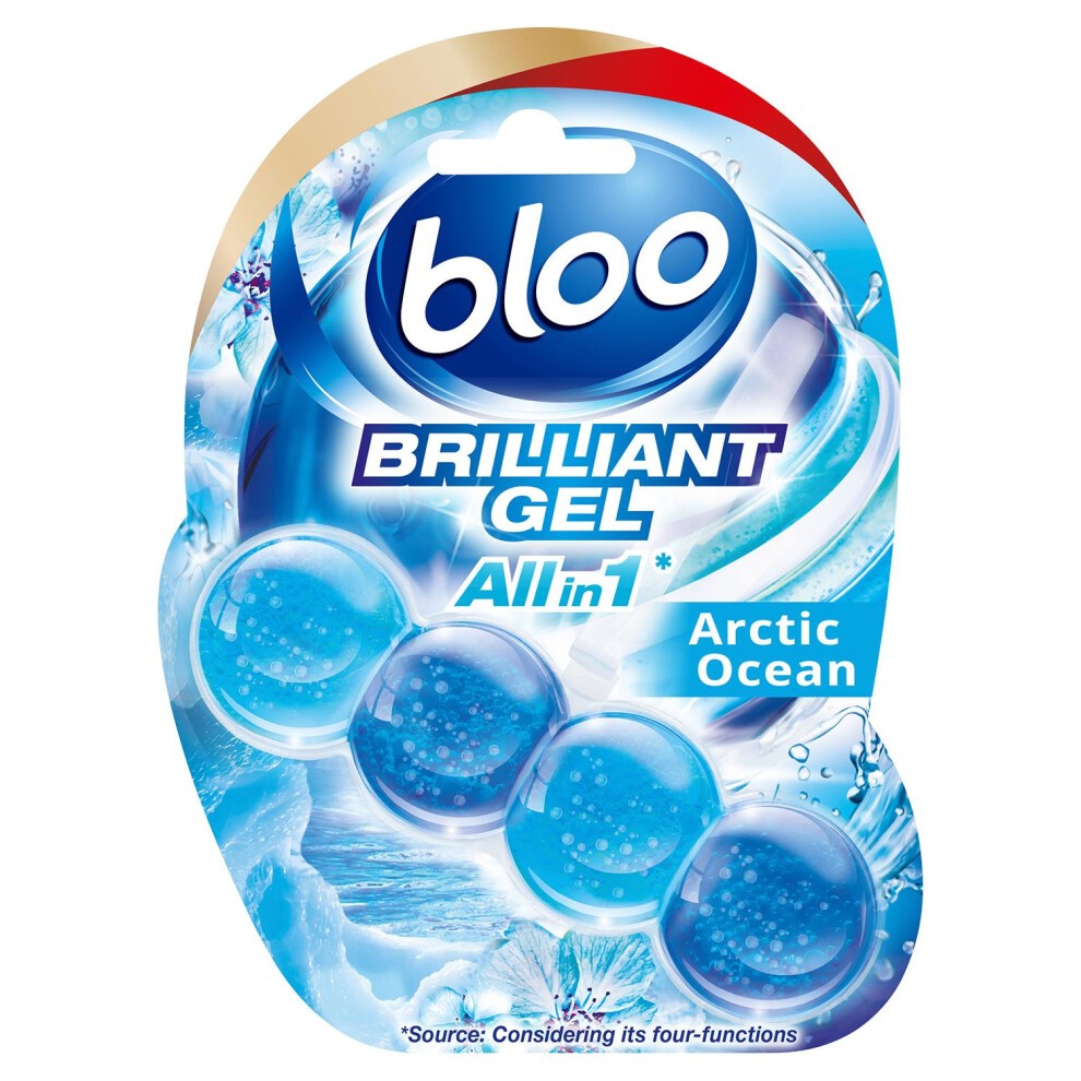 Bloo Brilliant Gel Arctic Ocean Scent Toilet Rim Block 42g 7 Pack - image 2