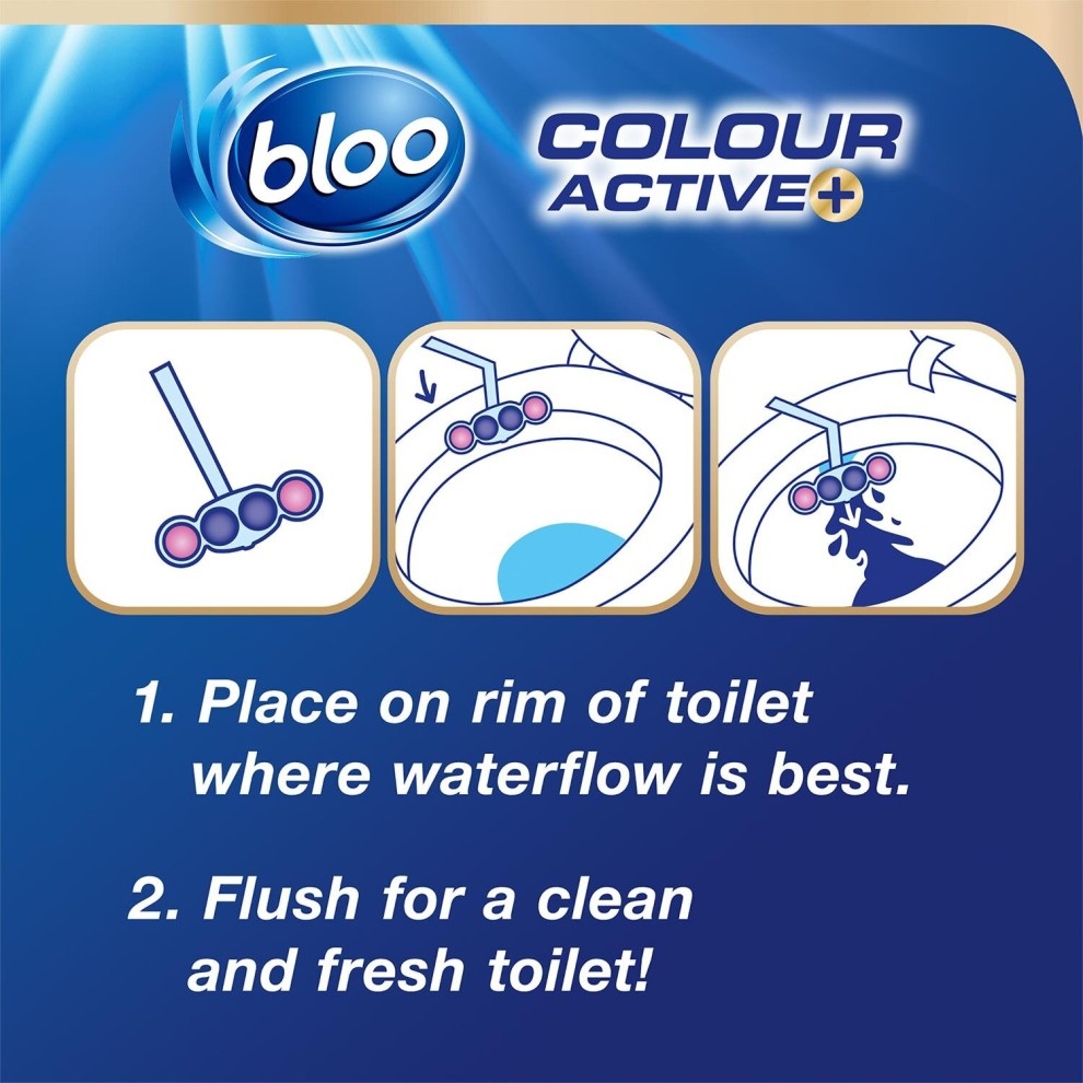 Bloo Colour Active Flower Odour Stop Toilet Rim Block 50g 6 Pack - image 3