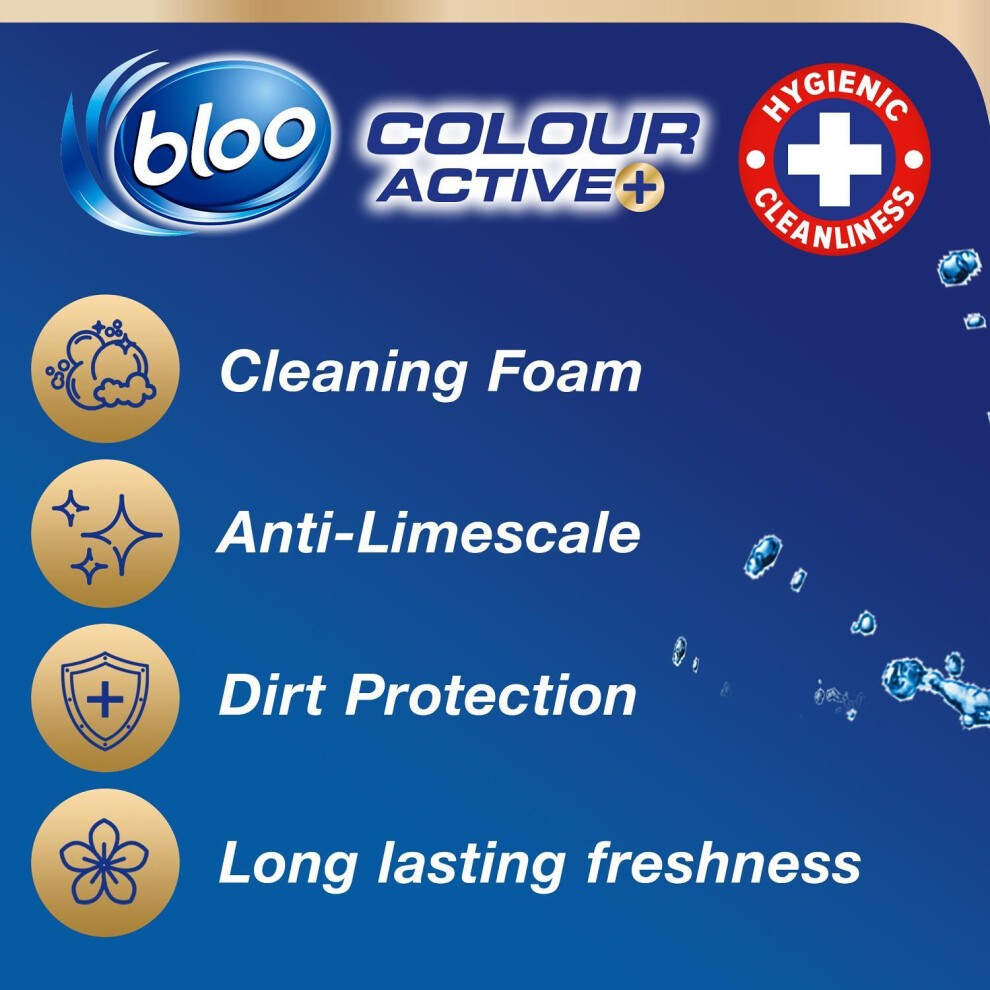 Bloo Colour Active Fresh Flower and Bleach Toilet Rim Block 50g 6 Pack - image 3