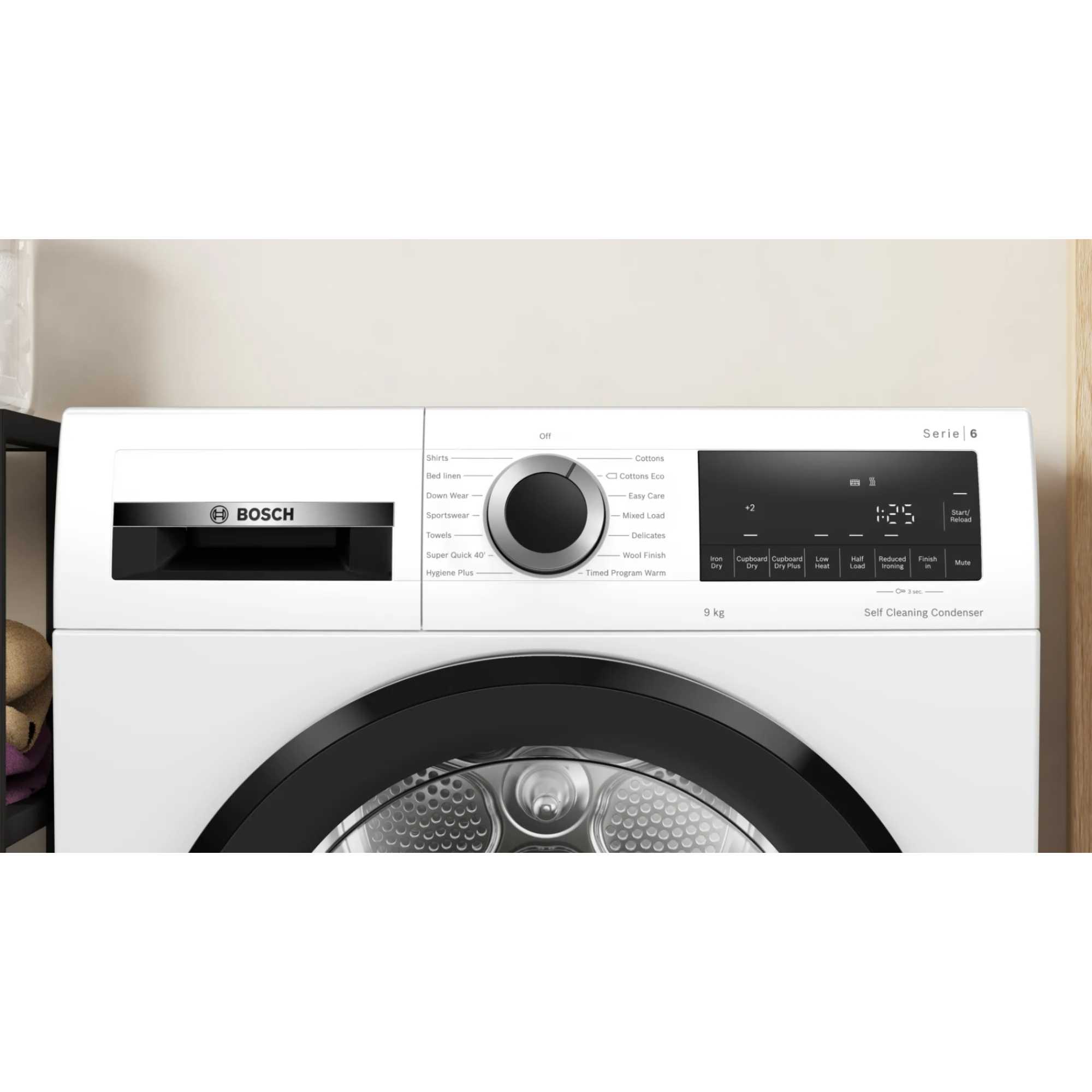 Bosch WQG245A0GB Series 6 9KG White Heat Pump Tumble Dryer - image 2
