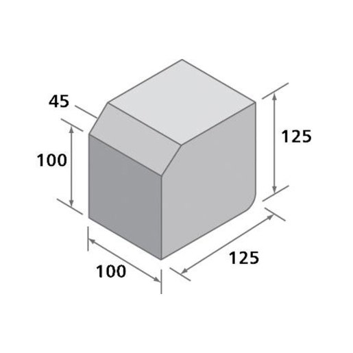 Bradstone Block Kerb Small - Charcoal - 125mm x 125mm x 100mm - image 2