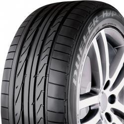 Bridgestone Dueler H/P Sport summer tyre features a sleek black rubber design with a tread pattern for enhanced grip, labeled with "DUELER H/P" and specifications 255/55 R19 111Y.