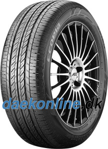 Black summer tyre with a sleek tread pattern, labeled "Ecopia EP150," featuring a 185/65 R15 size and 88H load index, mounted on a stylish alloy wheel.