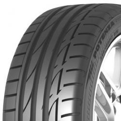 Bridgestone Potenza S001 summer tyre in size 295/35 R20, featuring a sleek black rubber design with prominent tread patterns for enhanced grip and performance.
