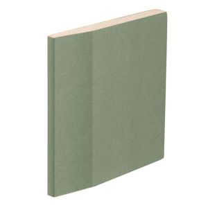 Gyproc Moisture Resistant Plasterboard with tapered edges, measuring 2400 x 1200 x 12.5mm, featuring a green paper facing for moisture protection.