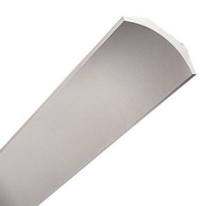 White Gyproc plaster C profile coving, measuring 127mm in width and 3000mm in length, featuring a smooth, curved edge for seamless interior finishing.