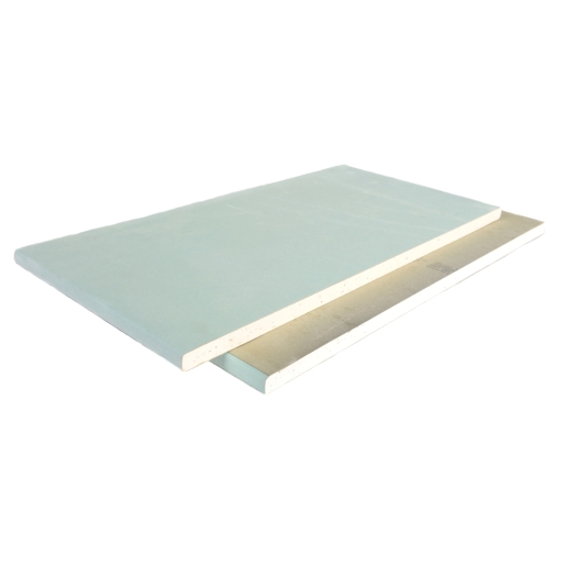 Gyproc SoundBloc plasterboard in light green, tapered edges, measuring 2700 x 1200 x 12.5mm, designed for sound insulation and high-performance wall applications.