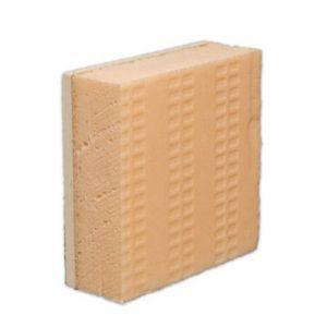 British Gypsum Gyproc Thermaline Plus plasterboard in a beige color, featuring a tapered edge and extruded polystyrene core, measuring 2400mm x 1200mm x 27mm.