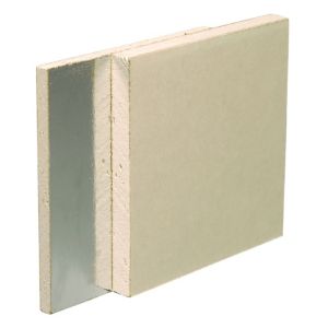 Gyproc Plasterboard Duplex Tapered Edge in light beige, measuring 2400 x 1200 x 15mm, featuring a smooth surface with a tapered edge for easy installation.