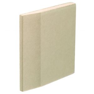 Gyproc Plasterboard with tapered edges, measuring 1800 x 900 x 12.5mm, featuring a light beige color and a smooth, flat surface, suitable for wall and ceiling applications.