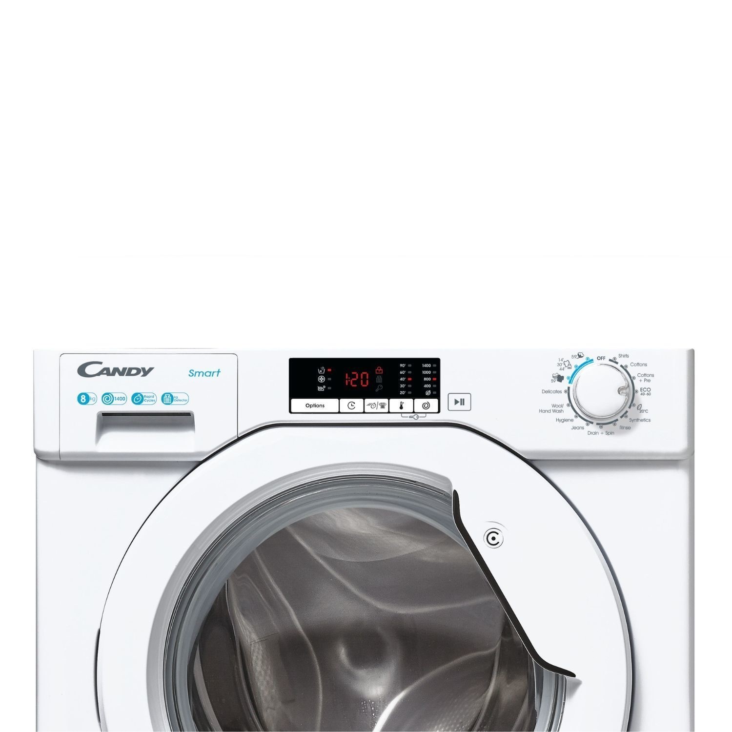 Candy CBW48D2W4 8KG 1400RPM Built in White Washing Machine - image 2
