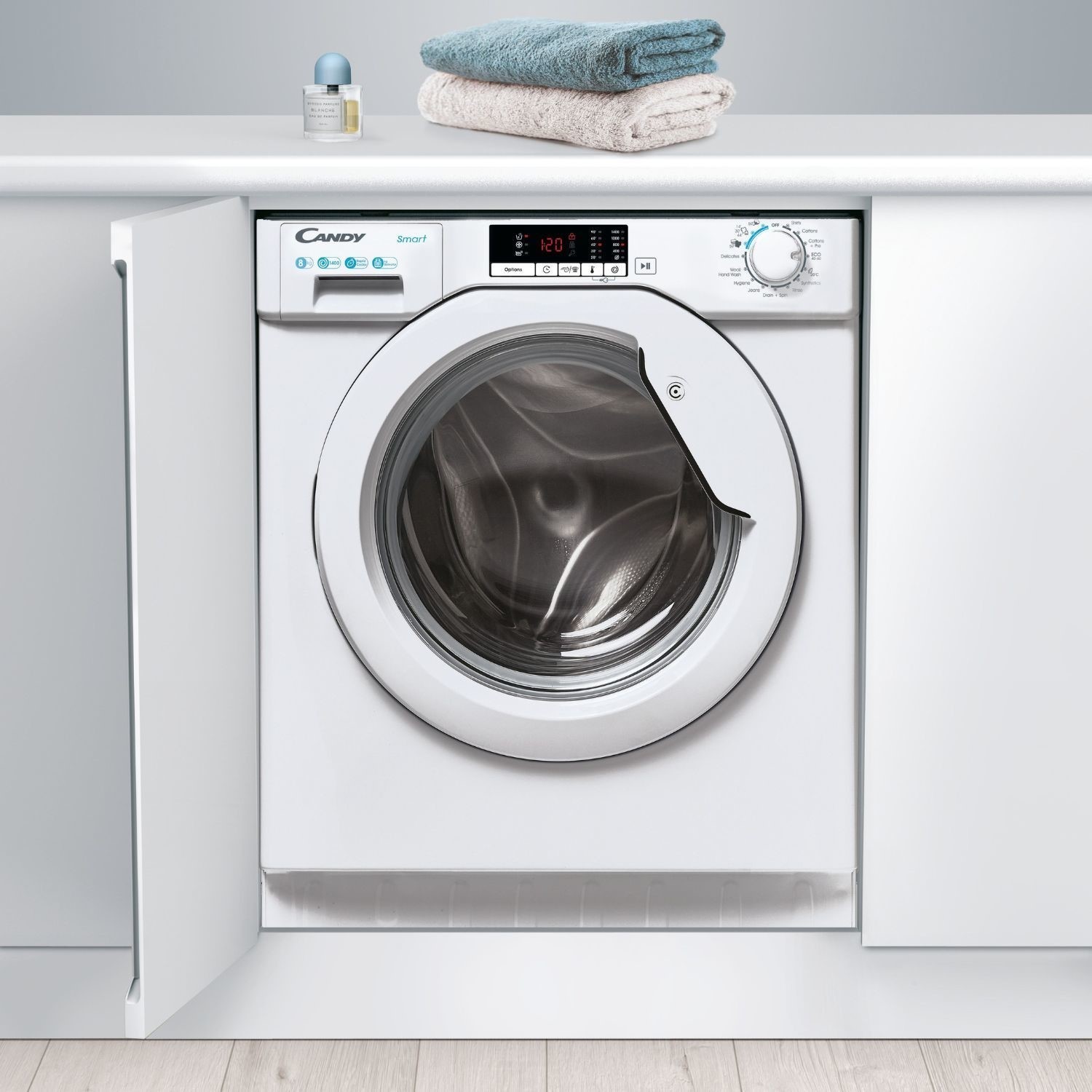 Candy CBW48D2W4 8KG 1400RPM Built in White Washing Machine - image 4