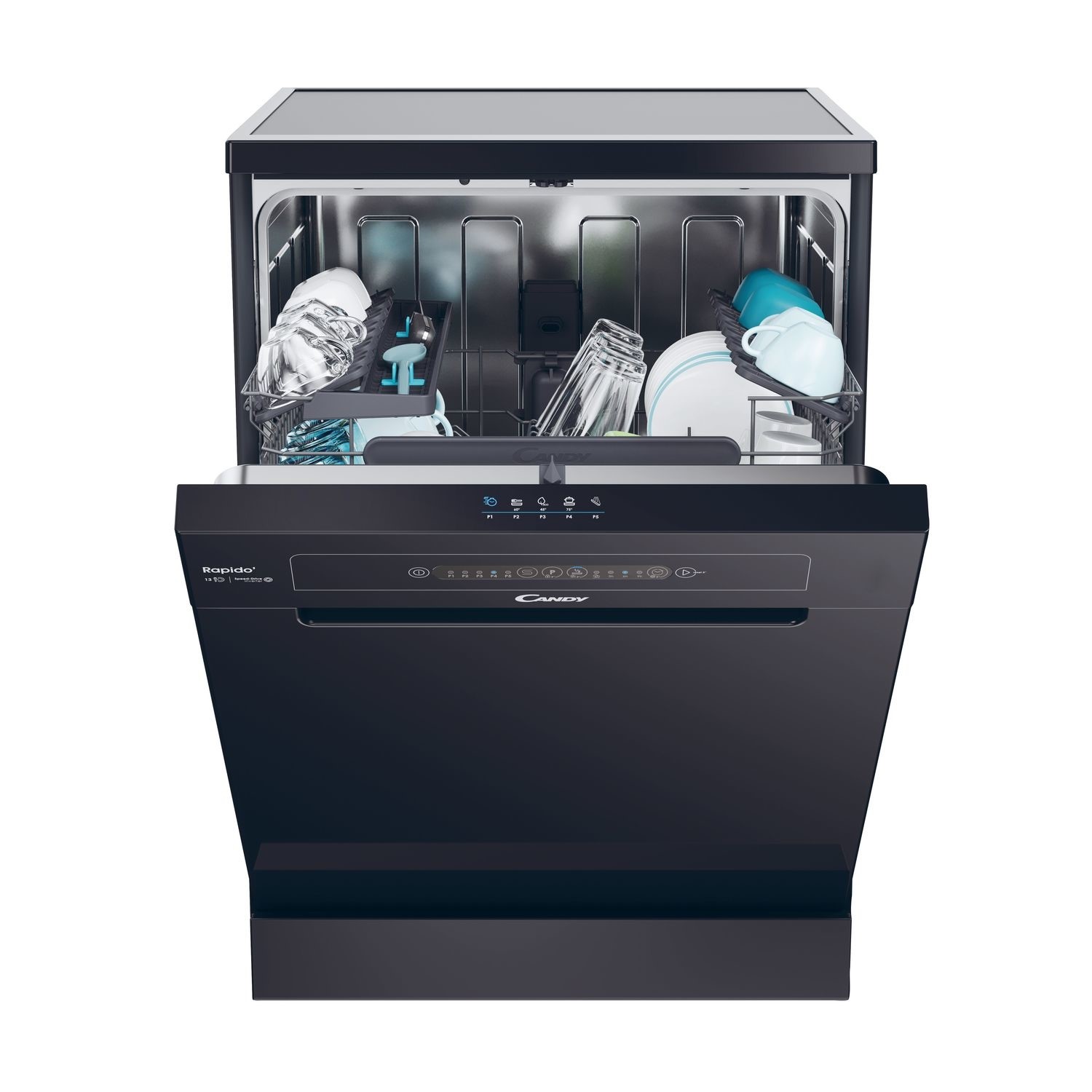 Candy CF3C9E0B 13 Place Full Size Freestanding Black Dishwasher - image 2