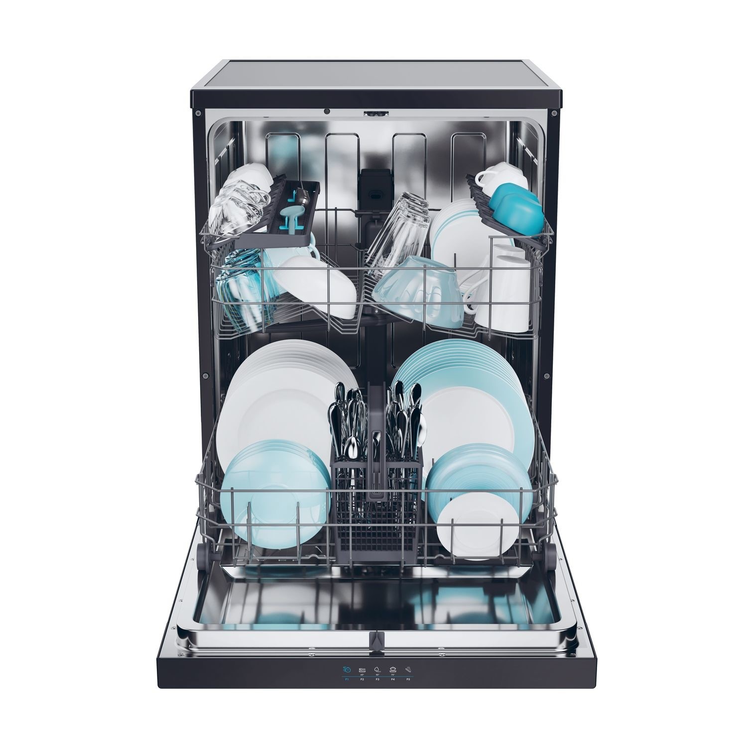 Candy CF3C9E0B 13 Place Full Size Freestanding Black Dishwasher - image 3