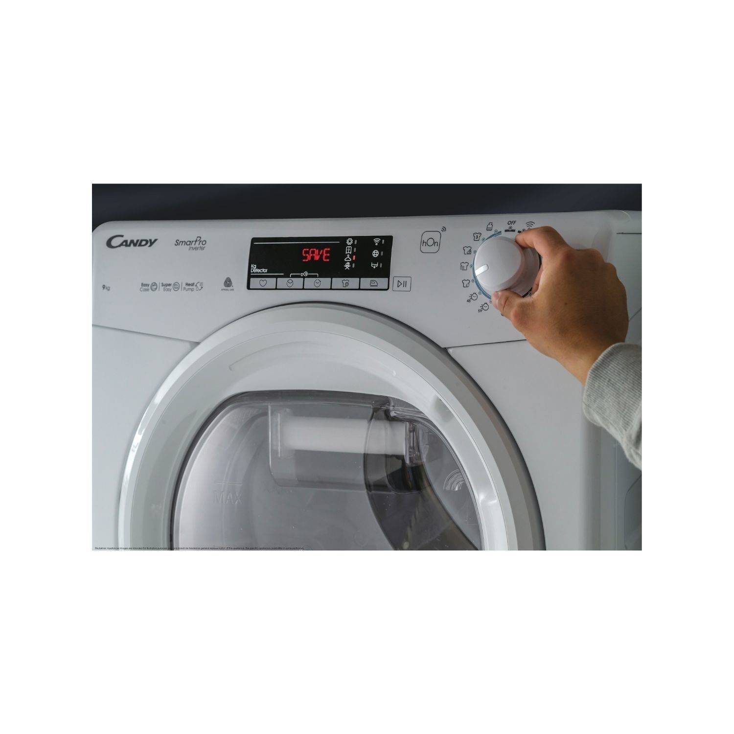 Candy CROEH9A3TE 9KG White Smart Pro Inverter Heat Pump Tumble Dryer - image 5