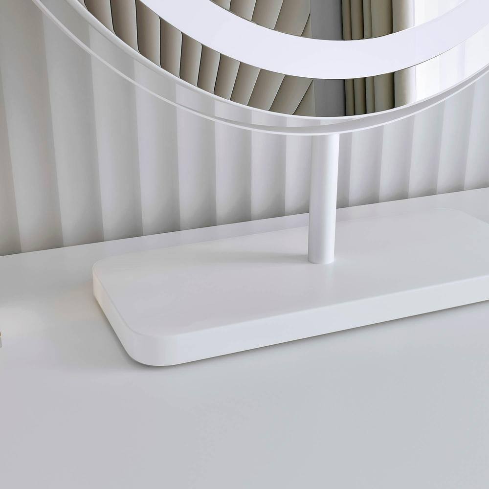 CARME Home Ava White Marble Touch Sensor LED Light Mirror - image 5