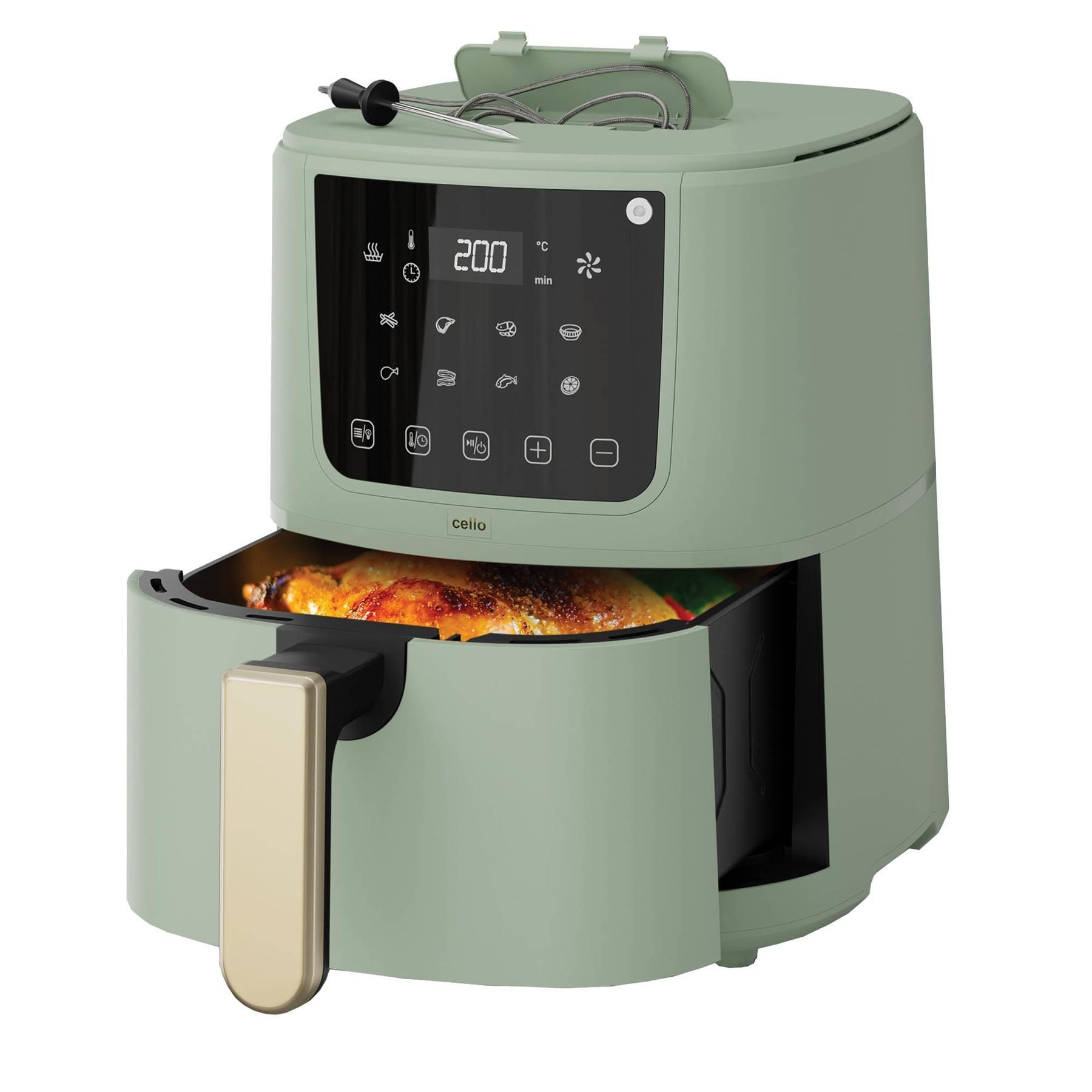 Cello CELLO-AF2599T-GR Green Single Basket Air Fryer - image 3