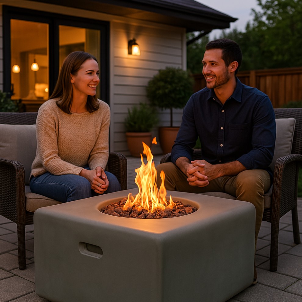 Centurion Supports Fireology Adelphi Dark Grey Eco- Stone Gas Fire Pit - image 2