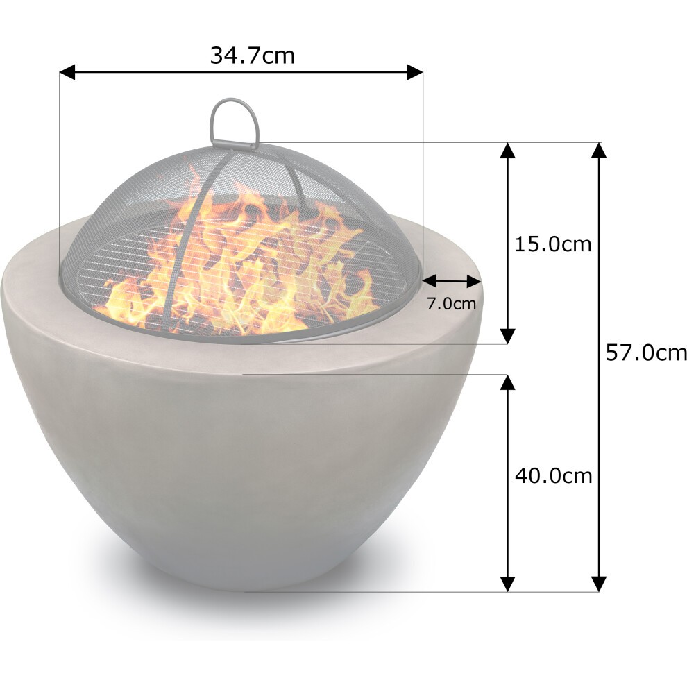 Centurion Supports Fireology Diablo Light Grey Outdoor Brazier Firepit - image 3