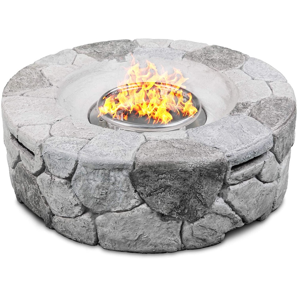 Centurion Supports Fireology Kaluya Grey Lavish Garden Gas Fire Pit with Eco-Stone Finis - image 2