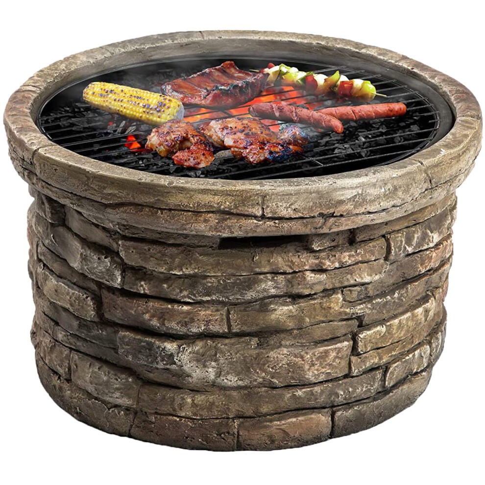 Centurion Supports Fireology Samui Khaki 3 in 1 Outdoor Fire Pit Brazier Barbecue - image 3