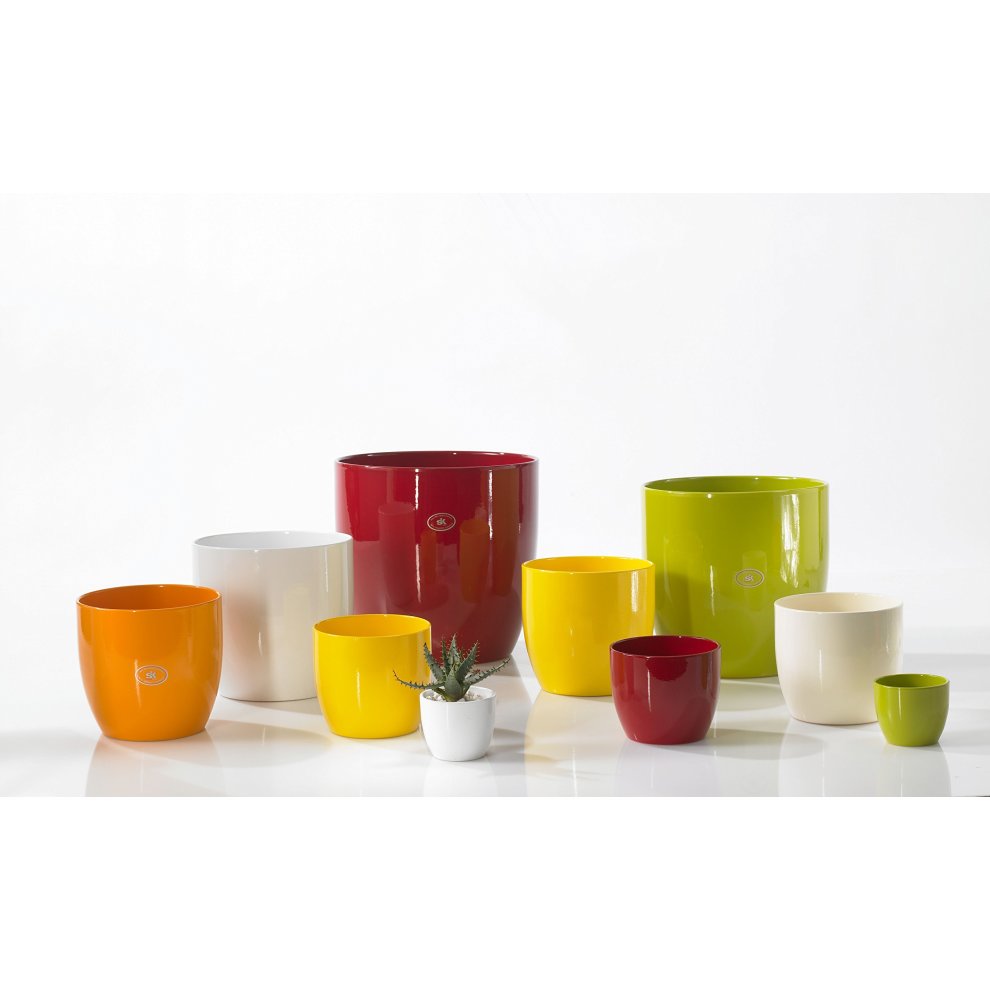 Ceramic Bordeaux Red Basel 16cm Pot Cover - image 3