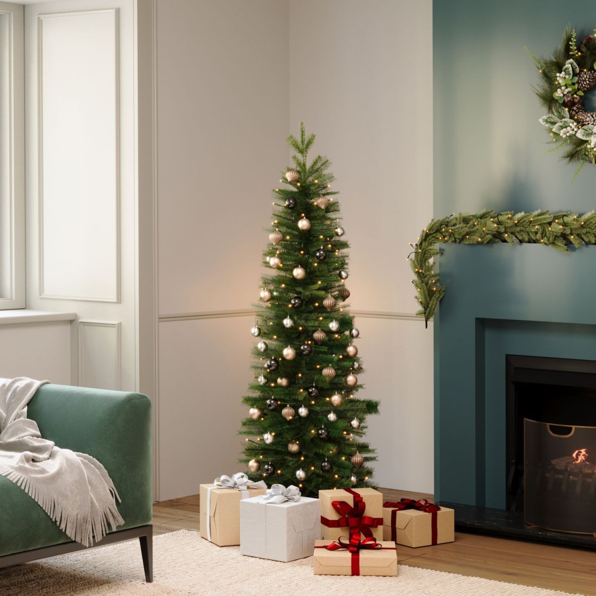 Charles Bentley Faux Pencil Pre-Lit Christmas Tree 6ft - image 2