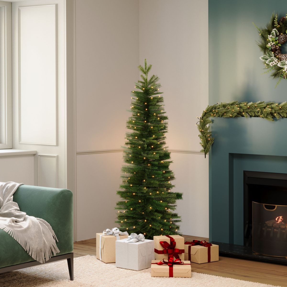Charles Bentley Faux Pencil Pre-Lit Christmas Tree 6ft - image 3