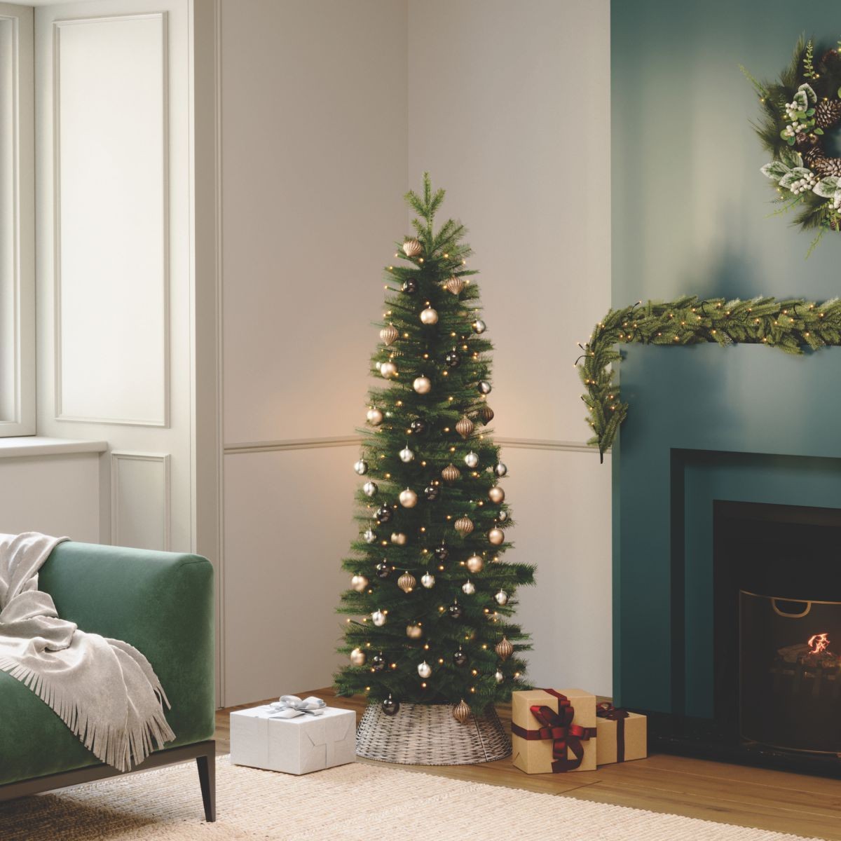 Charles Bentley Faux Pencil Pre-Lit Christmas Tree 6ft - image 4
