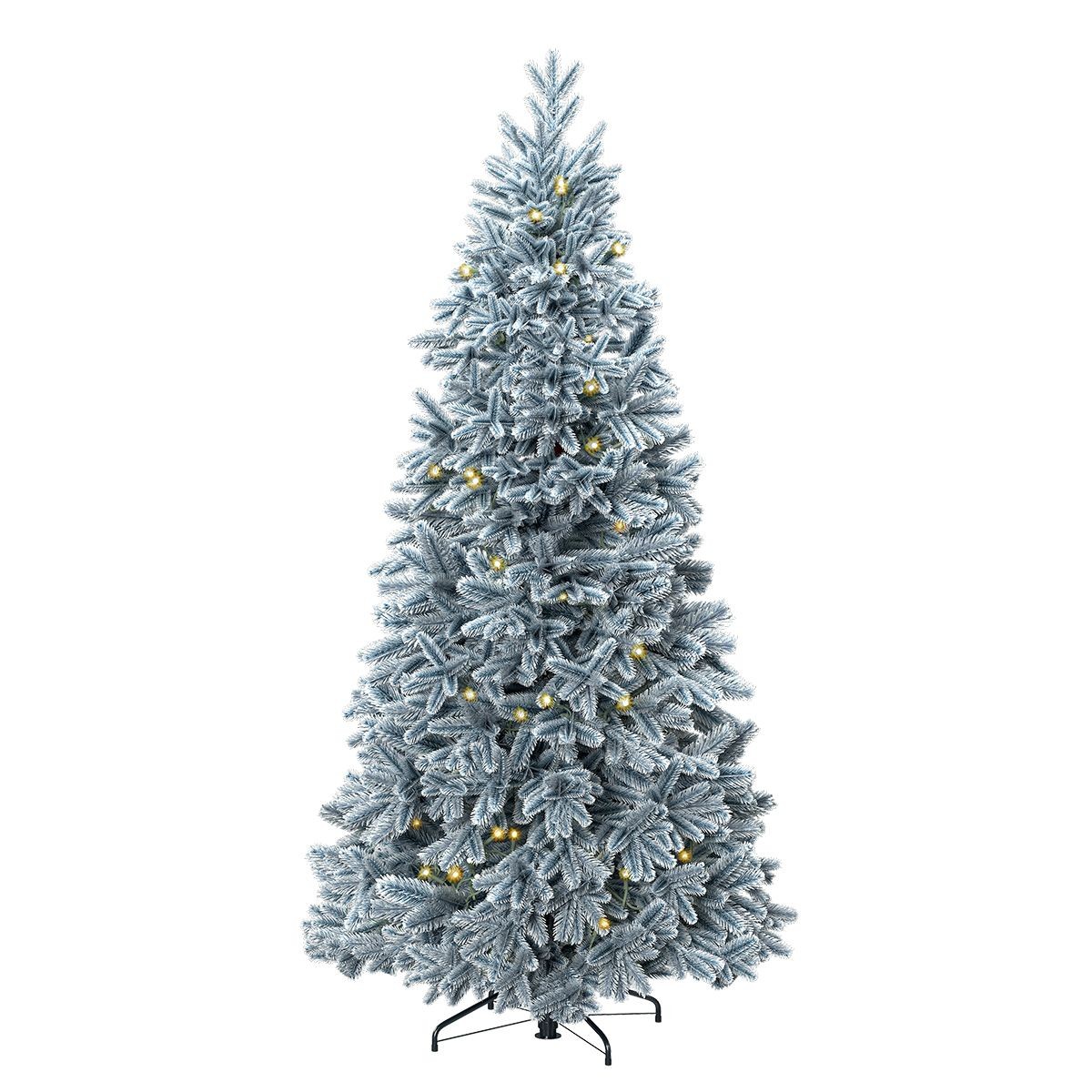 Charles Bentley Luxury Faux Hinged Snowy Pre-Lit Christmas Tree 6ft - image 4