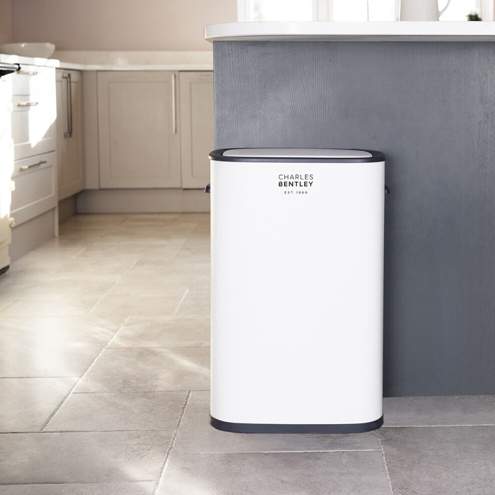 Charles Bentley White Automatic Sensor Bin 55L - image 2