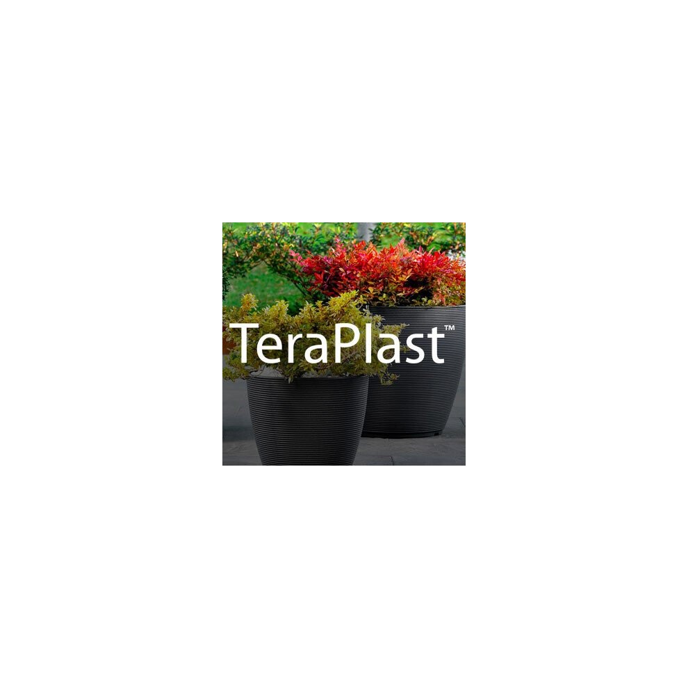 Cilindro Sand Plastic Outdoor Plant Pot 27cm - image 2