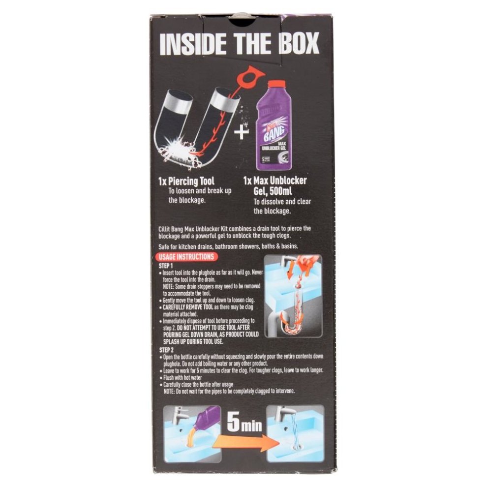 Cillit Bang Power Cleaner Max Unblocker Kit 500ml - image 4