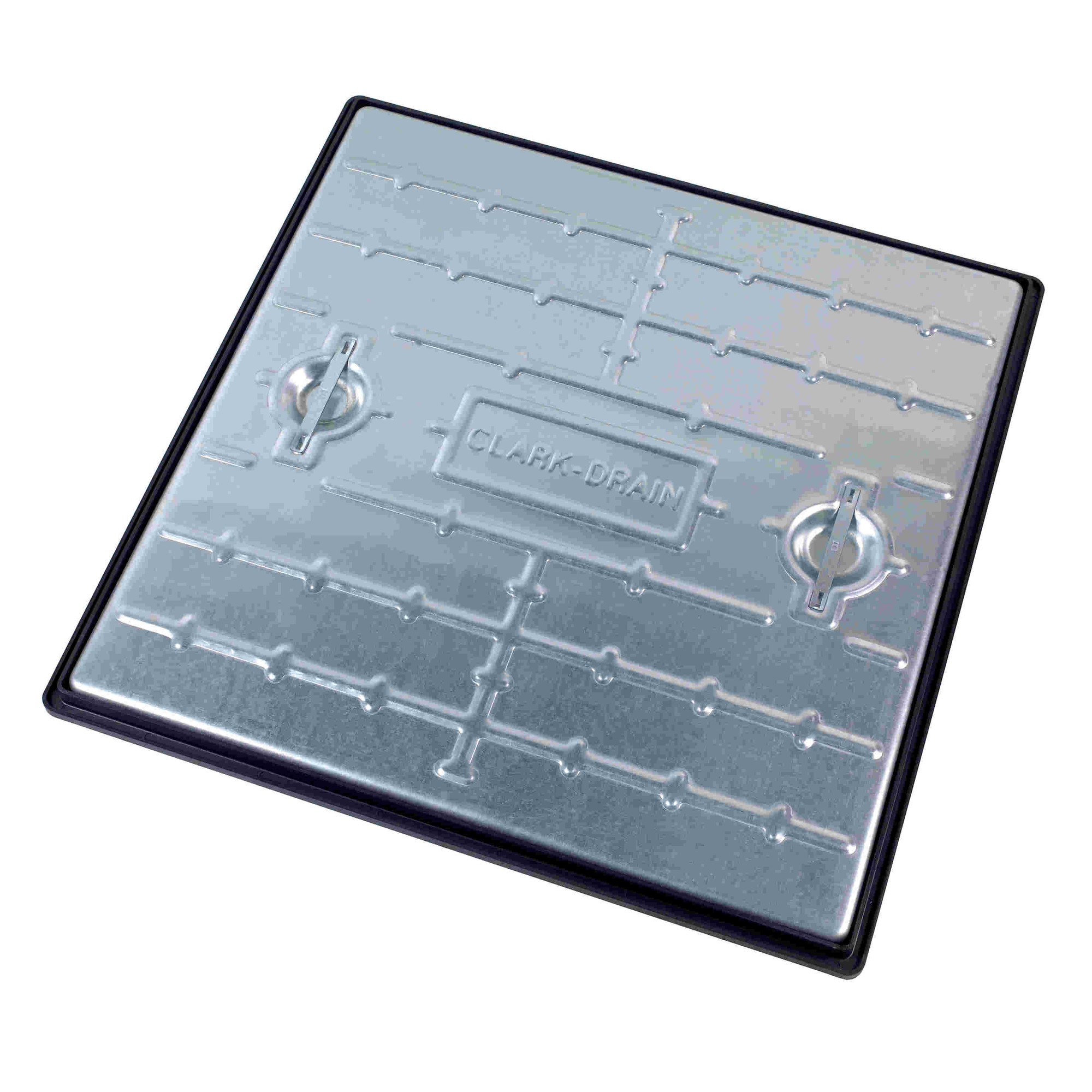 Clark-Drain Manhole Cover and Frame Galvanised Steel 600mm x 600mm 5 Tonne - image 2