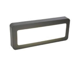 Anthracite-colored Coast Breez 3W LED brick light features a sleek rectangular design with a clear light panel, ideal for outdoor or indoor illumination.