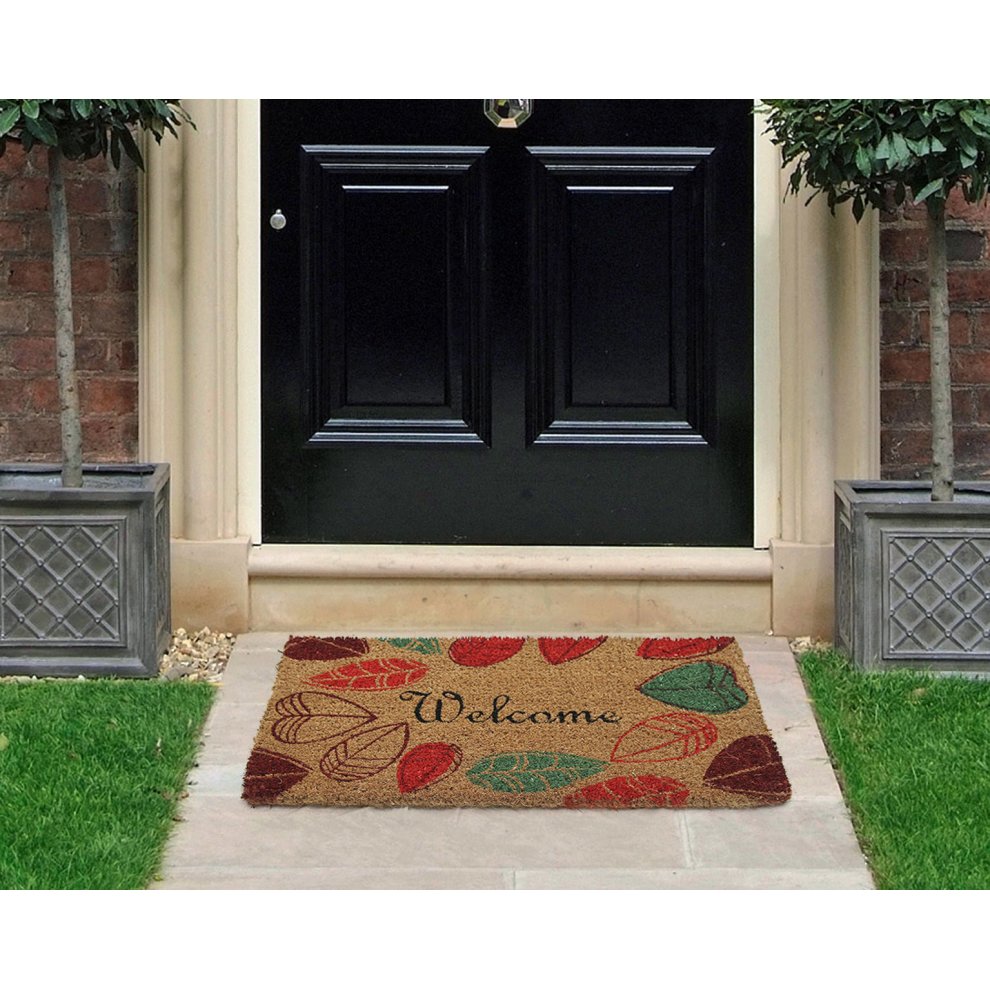 Coco & Coir Graceful Leaves Coir Door Mat 45 x 75cm - image 2