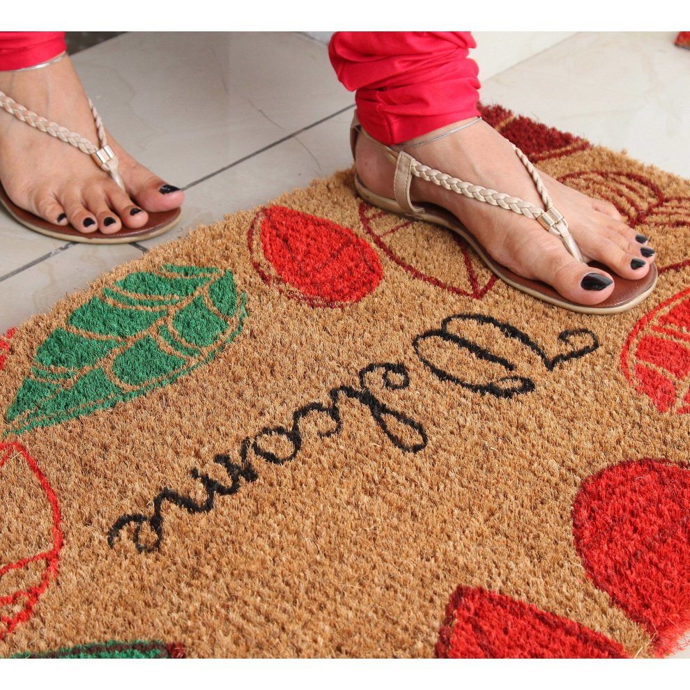 Coco & Coir Graceful Leaves Coir Door Mat 45 x 75cm - image 3