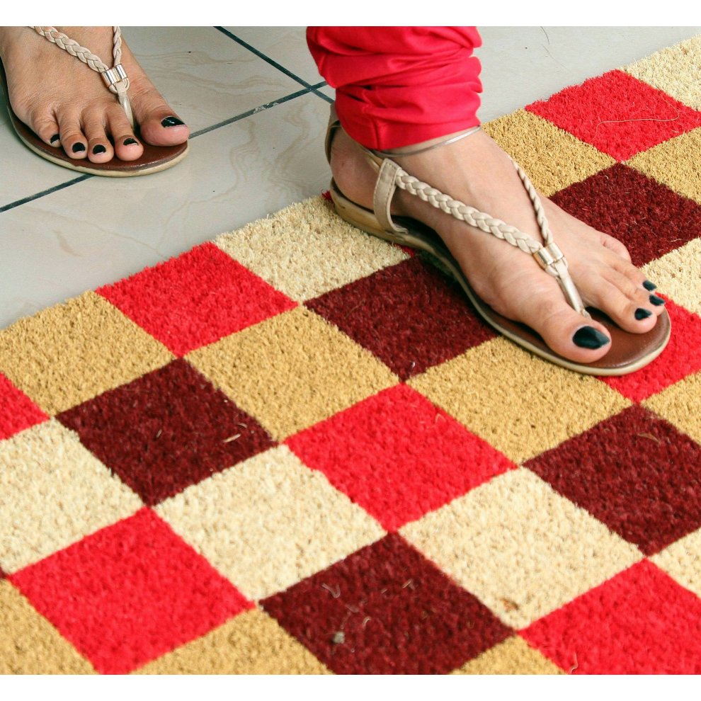 Coco & Coir Vintage Checks Coir Door Mat 45 x 75cm - image 3