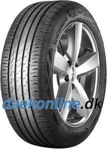 Continental EcoContact 6 tire in size 245/35 R21 96W XL EVc, featuring a sleek black rubber design with three prominent grooves and a modern silver alloy wheel.