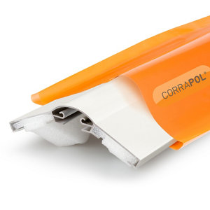 Corrapol-BT Aluminium Super Ridge Bar Set in white, 3m long, featuring a durable aluminum construction with a smooth finish and integrated sealing for effective weather protection.