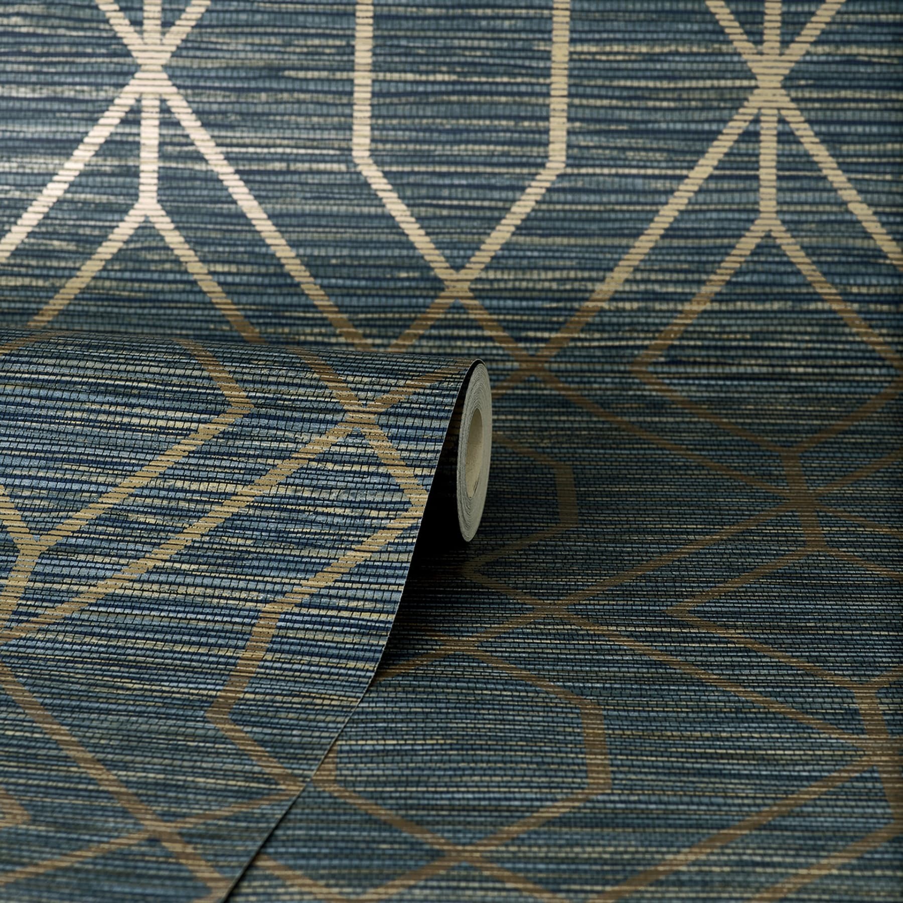 Crown Fusion Trellis Navy Wallpaper - image 2