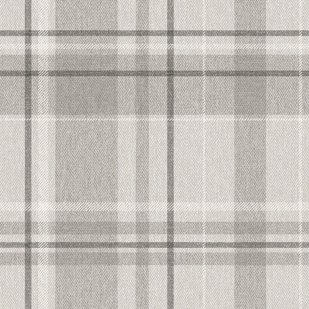 Grey plaid chevron wallpaper featuring a textured design with varying shades of grey and white, creating a sophisticated and modern look.