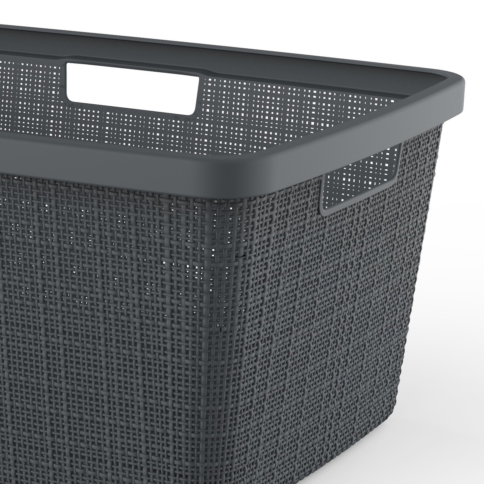 Curver Jute Deep Shadow Laundry Basket with 4 Handles - image 4