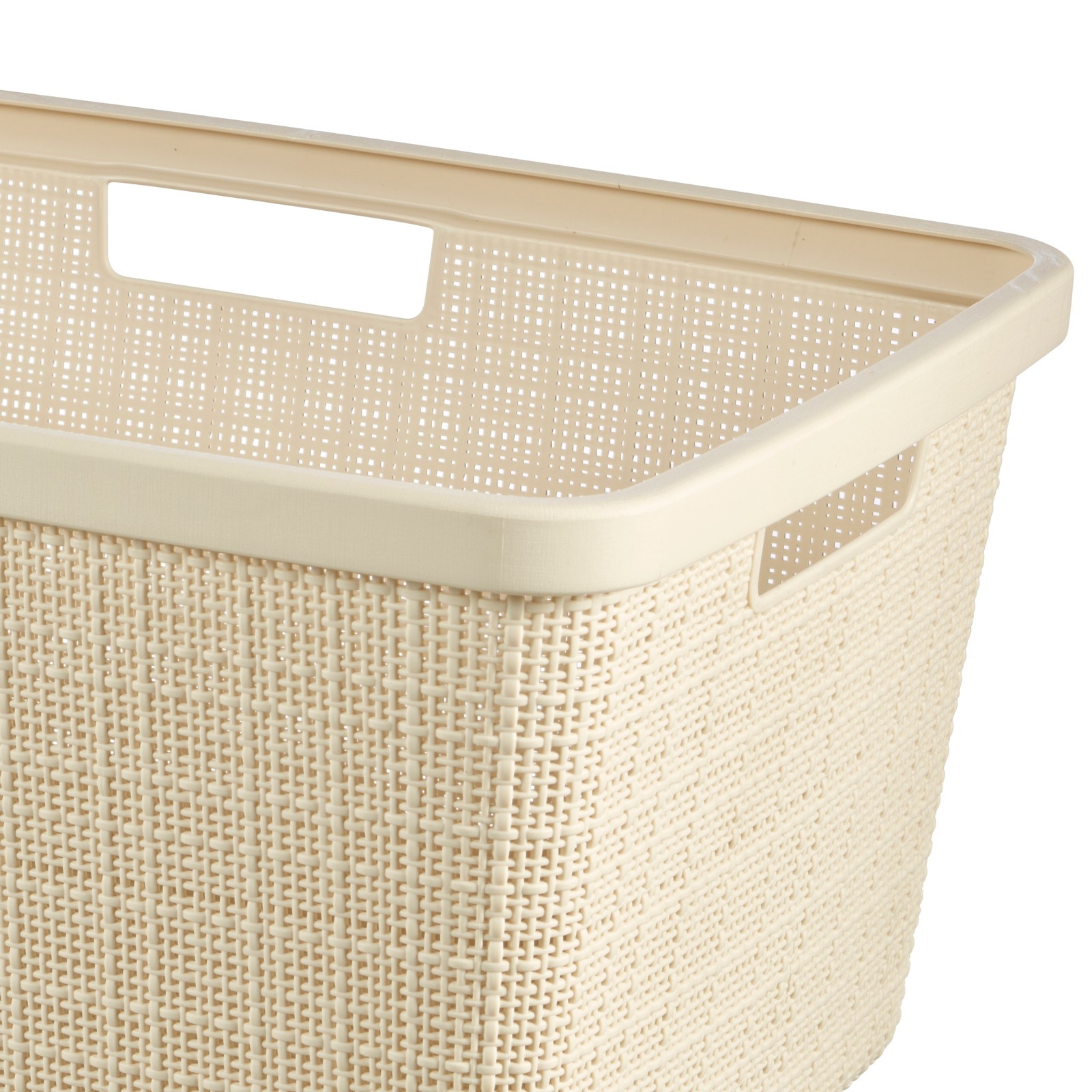 Curver Jute Off White Laundry Basket with 4 Handles - image 4