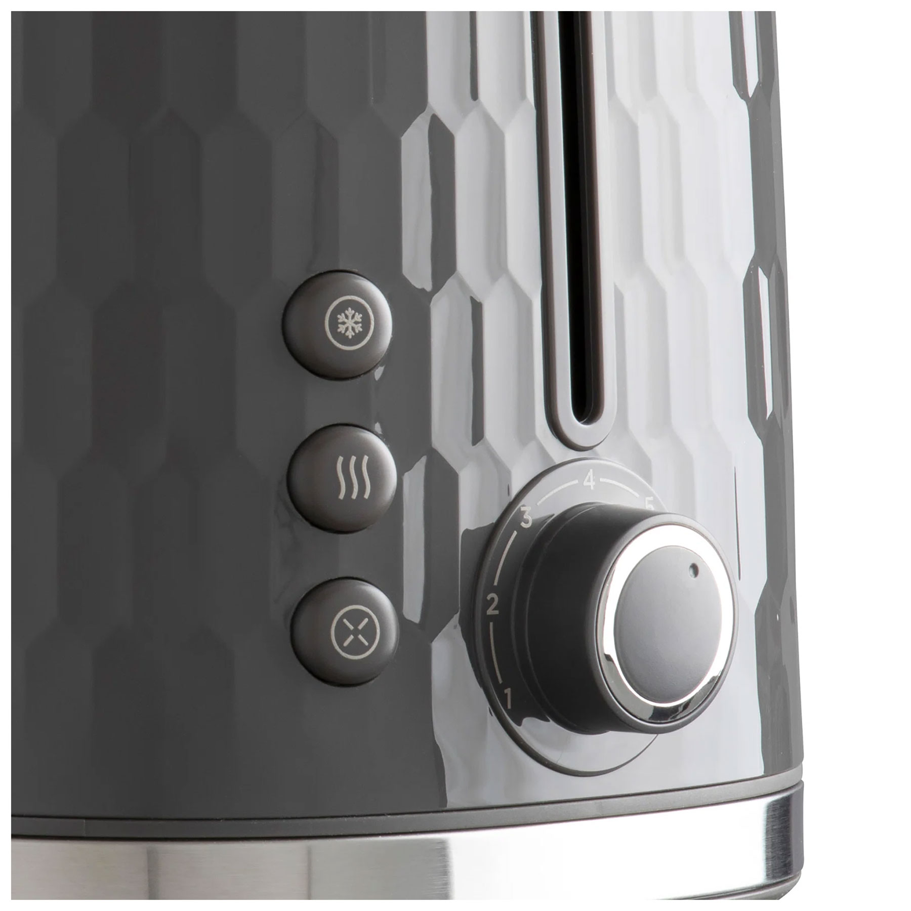 Daewoo Honeycomb Grey 2 Slice Toaster - image 2