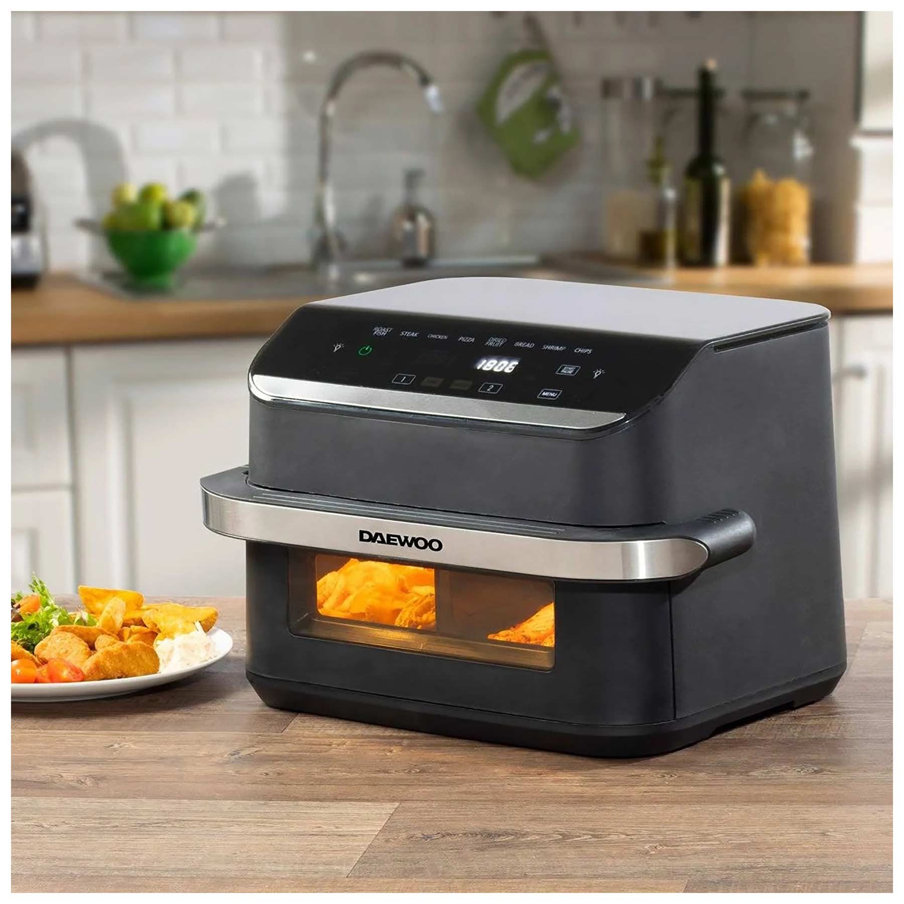 Daewoo SDA2757 MegaDraw 10L Air Fryer with Window and Divider - image 2