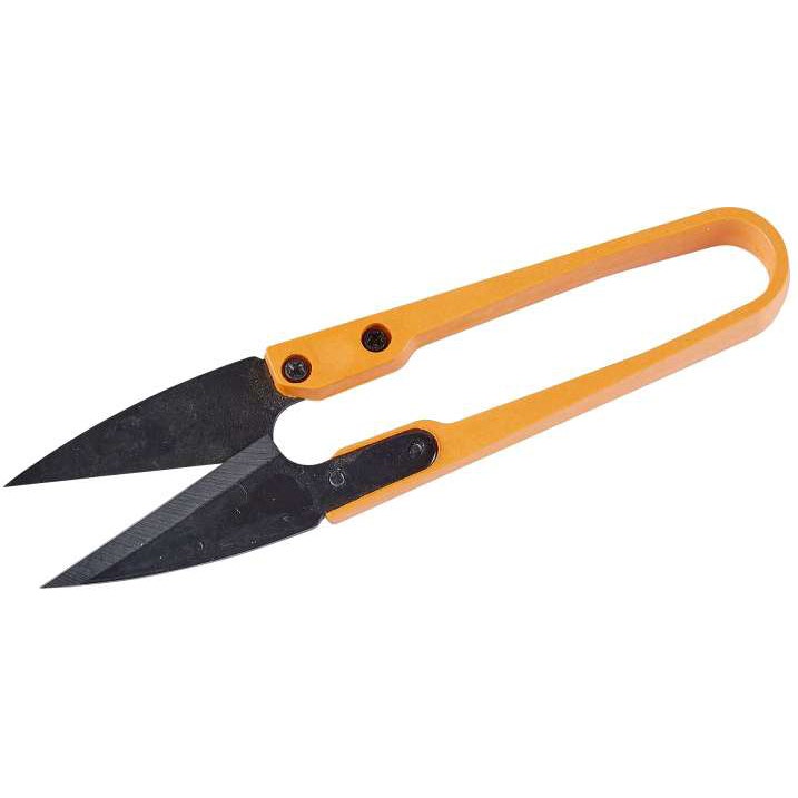 Green Dead Head Snipz by Creative Products features sharp black metal blades and an ergonomic orange handle, designed for precision cutting in gardening and crafting.